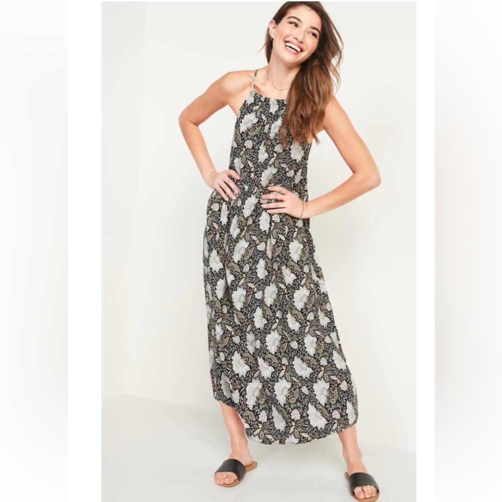 Old Navy Bohemian Paisley High Neck Maxi Dress